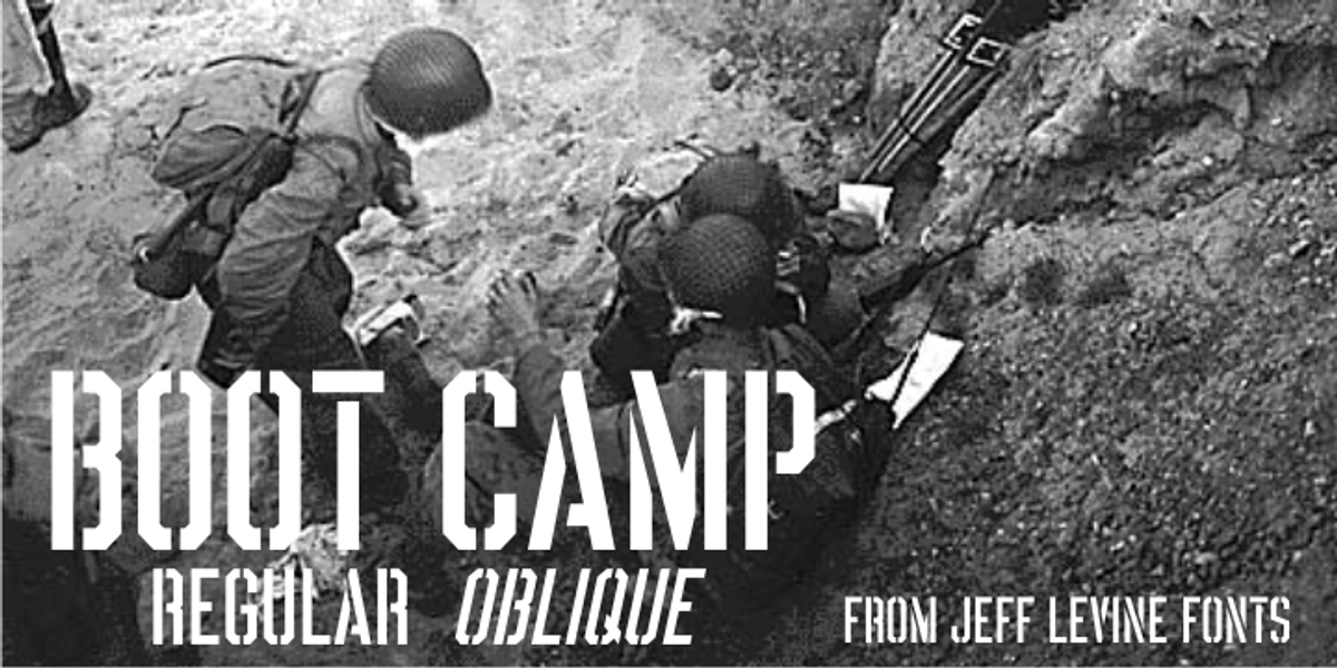Boot Camp JNL, a Sans Serif Font by Jeff Levine Fonts