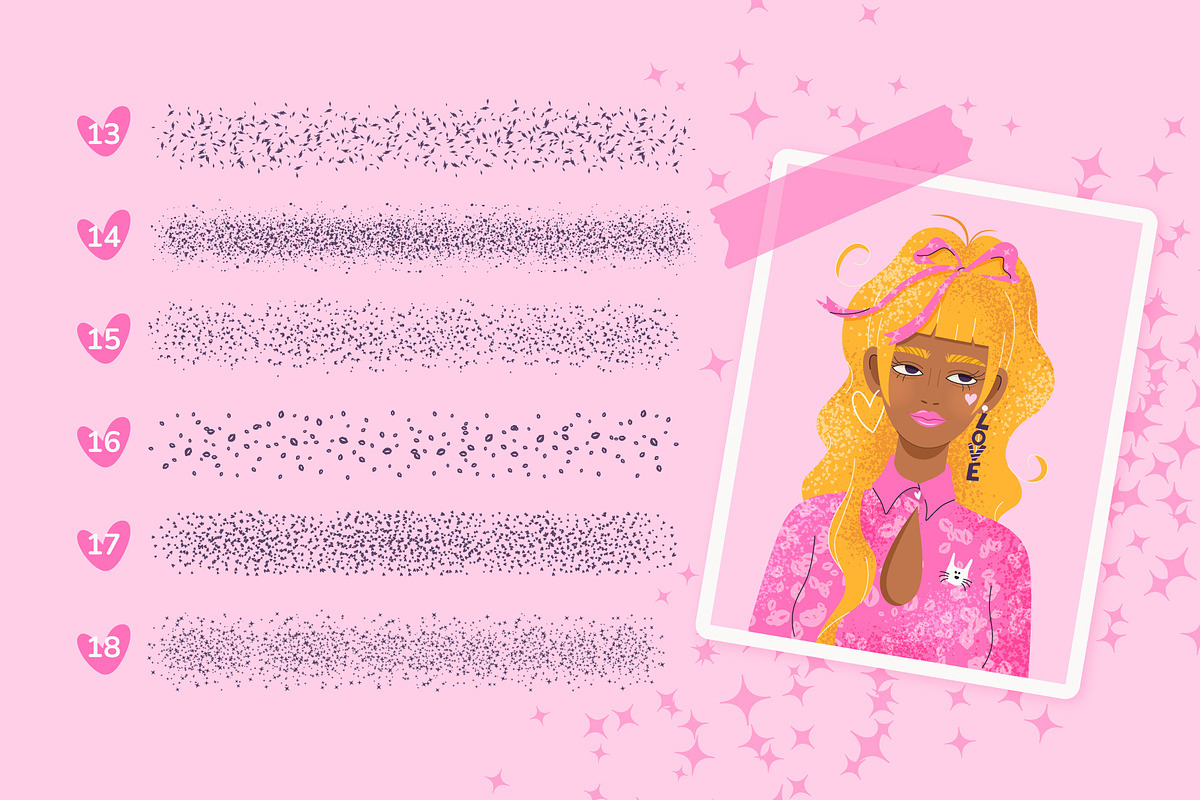 Valentine: 18 Illustrator Brushes, a Brush Add-On by IuliiaSavko (Photo 8 of 11)