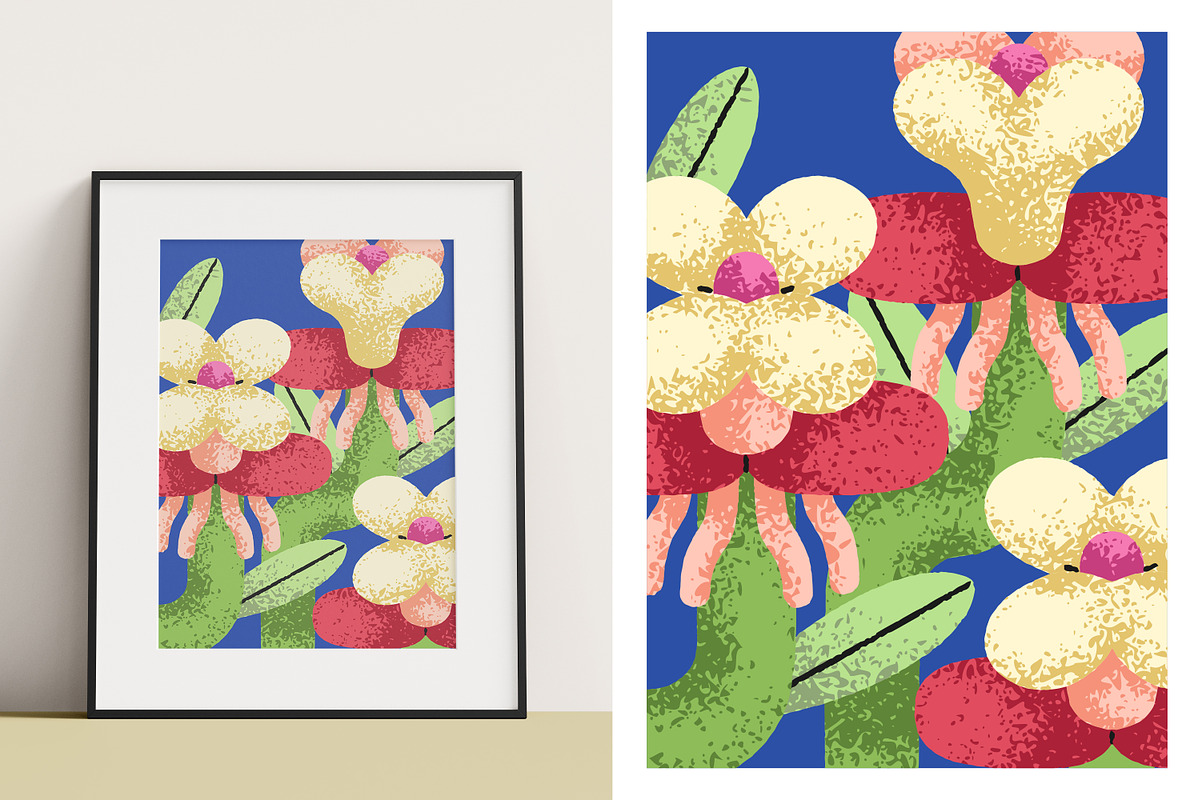 Abstract floral poster designs set, a Decorative Illustration by Good Studio (Photo 6 of 8)