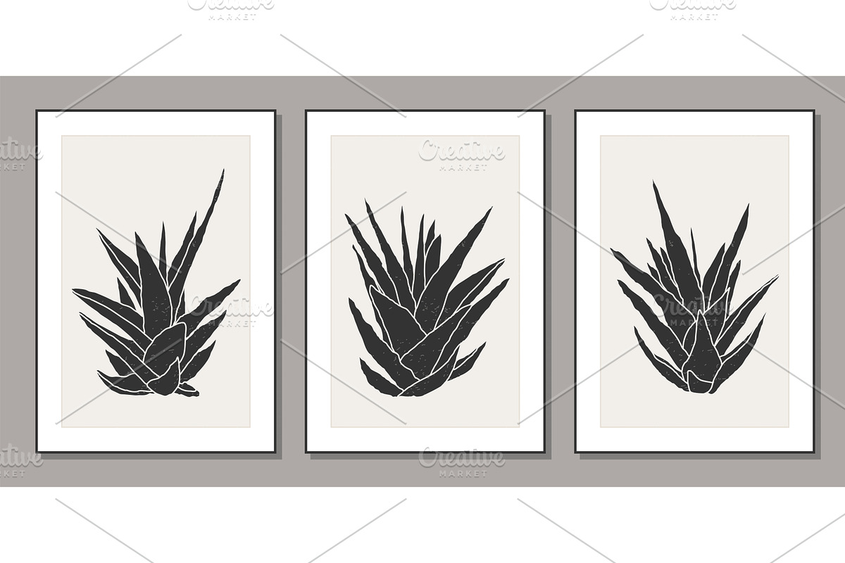 Set of minimalist botanical line art, a Decorative Illustration by C Design Studio