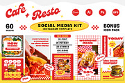Canva | Restaurant Instagram Kit, a Social Media Template by Jiwstudio (Thumbnail 1 of 14)