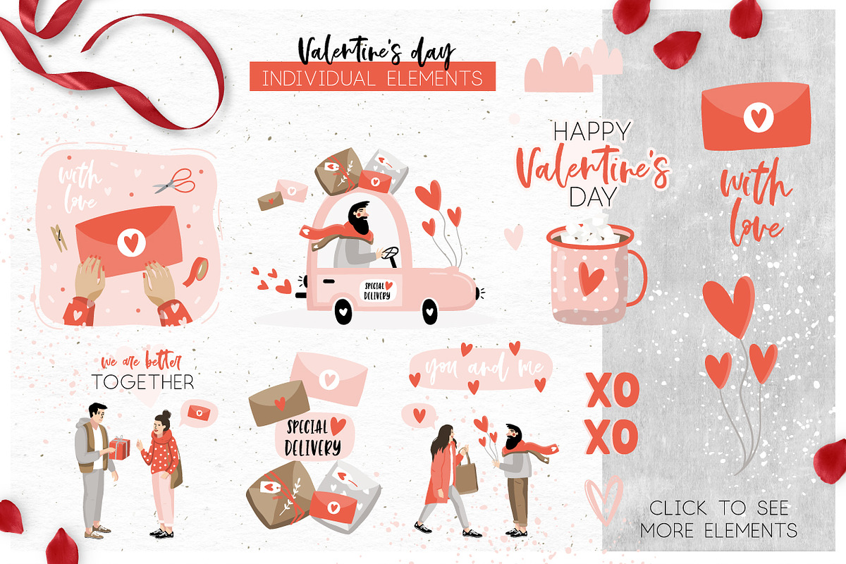 Valentine's Day - graphic collection, a Person Illustration by lokko studio (Photo 3 of 6)