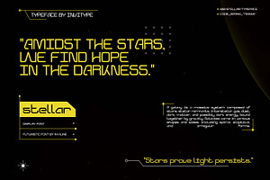 Stellar - Futuristic Display Font