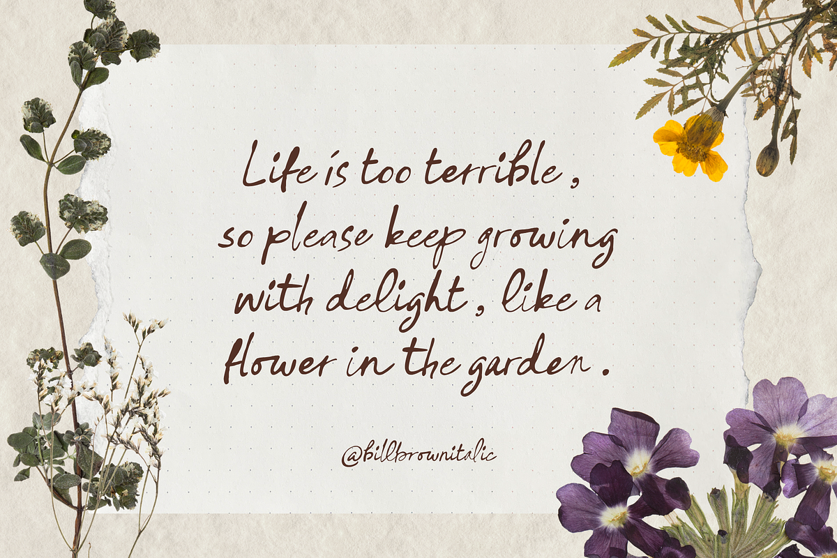 Billbrown – Organic Handwritten Font, a Handwritten Font by Ainun Jinan (Photo 4 of 9)