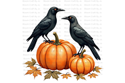 Crow and Pumpkin Scenes, an Animal Illustration by Bloom Craft Creations (Thumbnail 10 of 12)