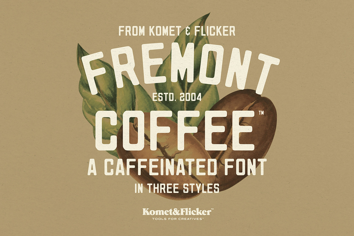 Fremont Coffee - A Caffeinated Font, a Sans Serif Font by Komet & Flicker (Photo 1 of 15)