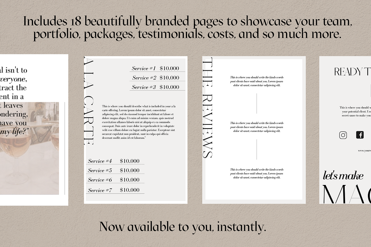Canva Price & Service Guide Template, a Branding & Logo Template by Le Maison Bohem (Photo 3 of 6)