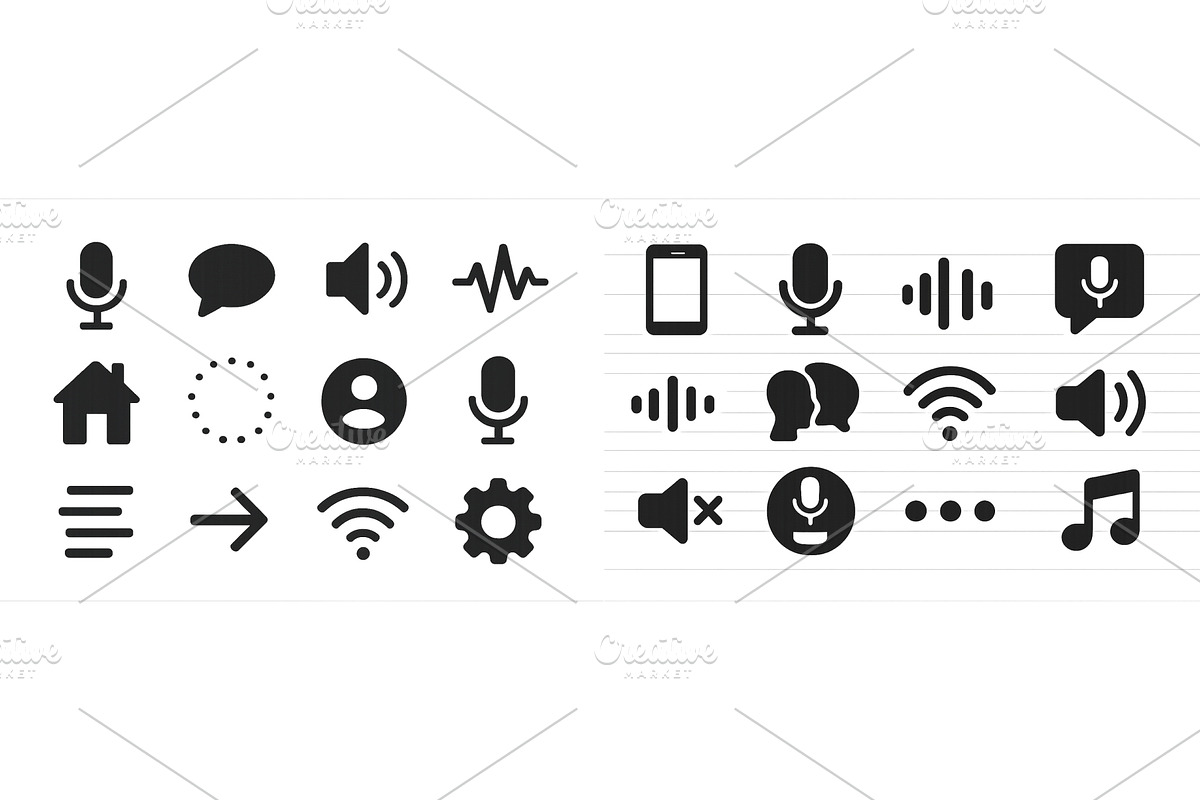 Collection of black and white vector, a Technology Illustration by ZinetroN