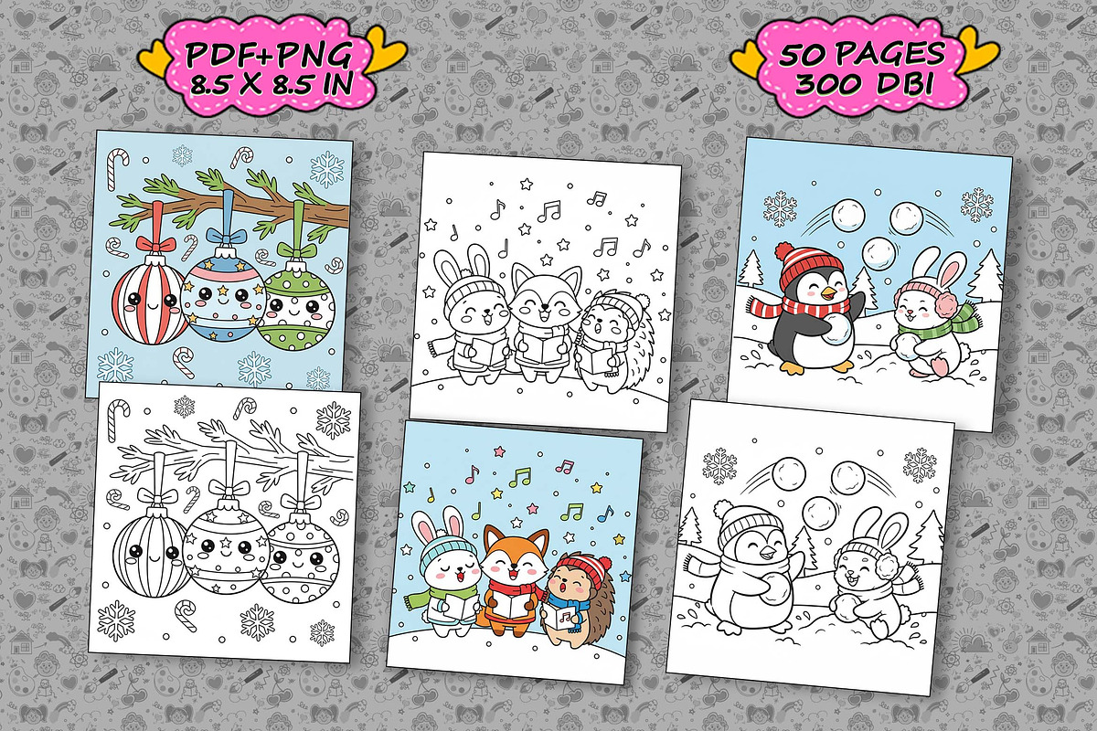 Christmas Fall Vibes Coloring Book, an Illustration by one-touch (Photo 2 of 15)