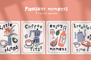Dolce vita breakfast, doodle cards, a Food Illustration by Good Studio