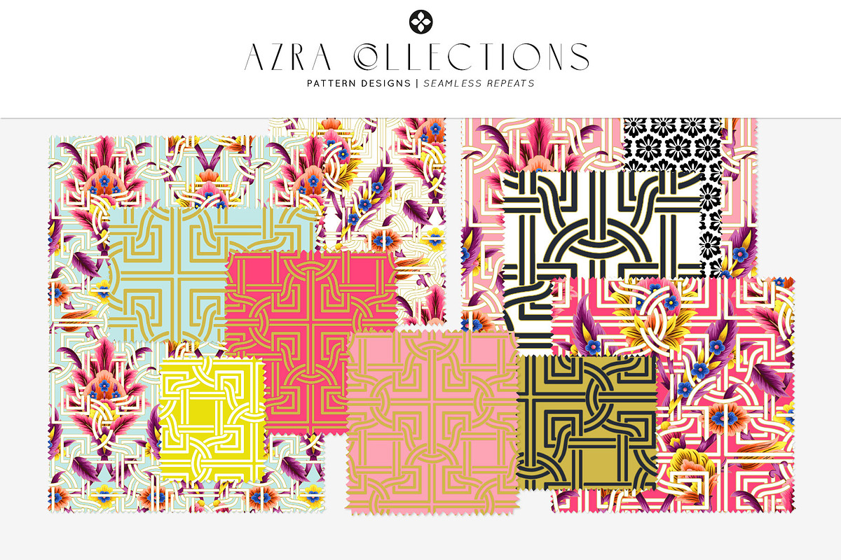 Azra, Luxury Designer Print Patterns, a Pattern Graphic by TSTUDIO