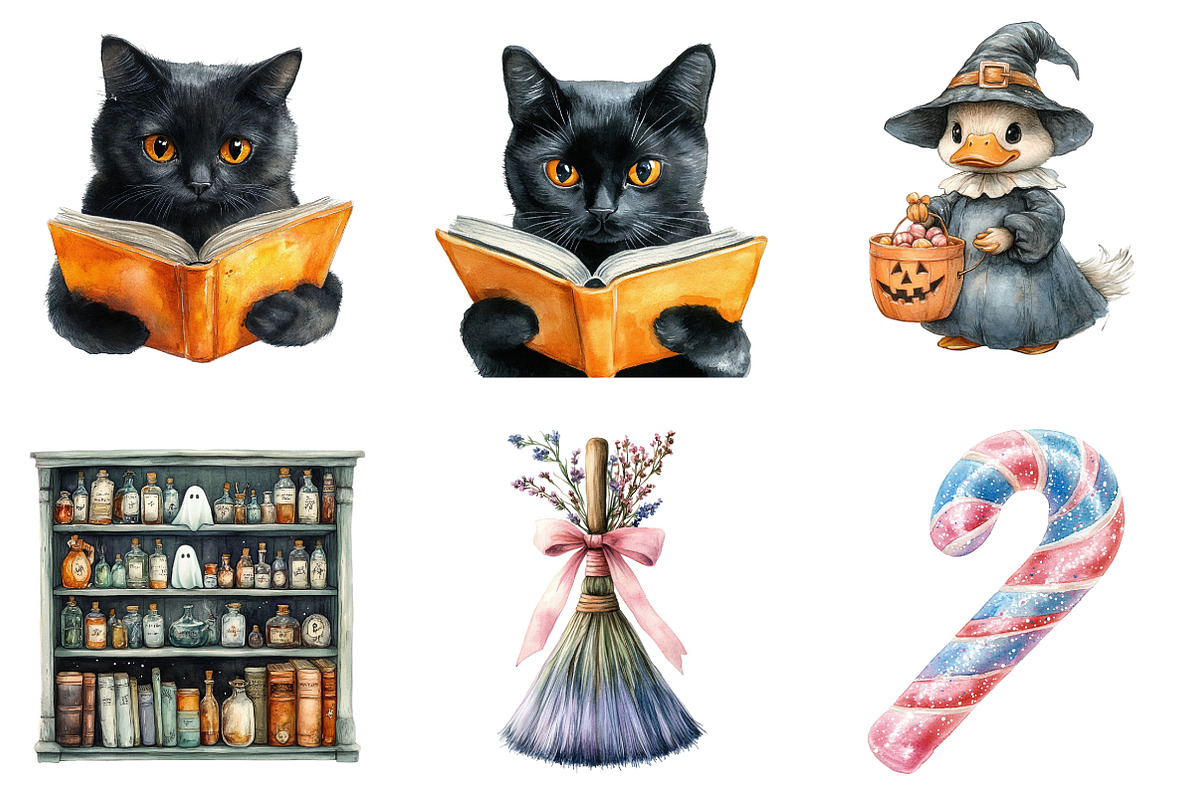 Pastel Halloween Aesthetics Png, an Illustration by SinaCreation (Photo 3 of 7)