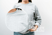 Sport Grey Gildan 18000 Mockup x3, a Hoody Mockup by Uncommon Mockups (Thumbnail 5 of 7)