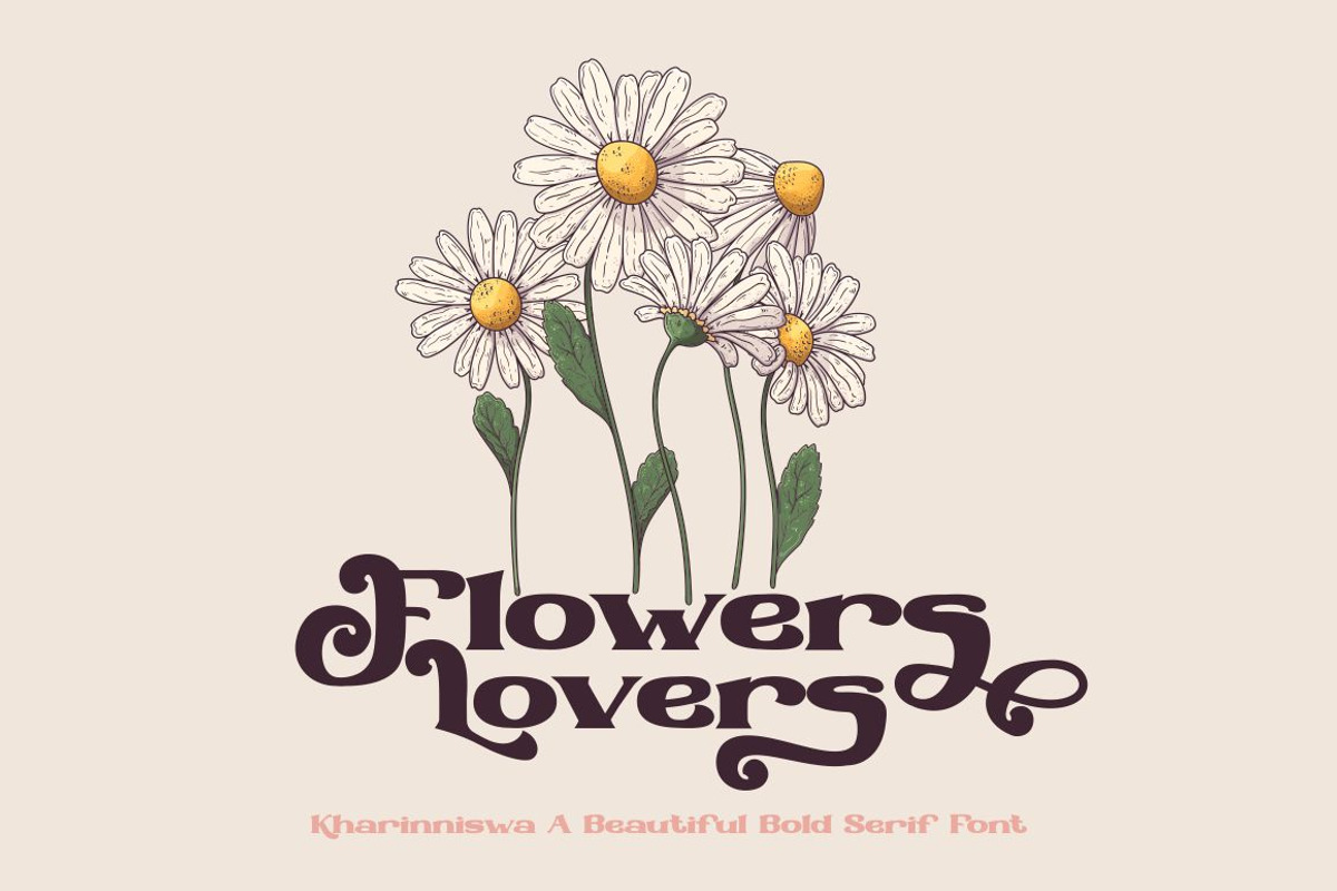 Kharinniswa - A Beautiful Bold Serif, a Serif Font by PutraCetol Studio (Photo 2 of 11)