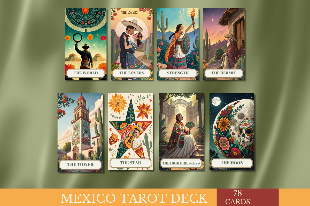 Mexico Tarot Deck Mexican Art Tarot, an Illustration by Mugio (Photo 2 of 5)