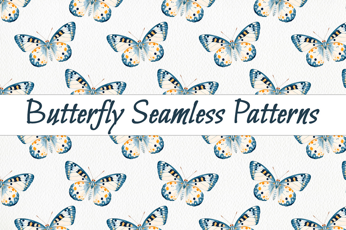 4 Boho Butterfly Seamless Patterns, a Pattern Graphic by ArtIrisArt (Photo 1 of 3)