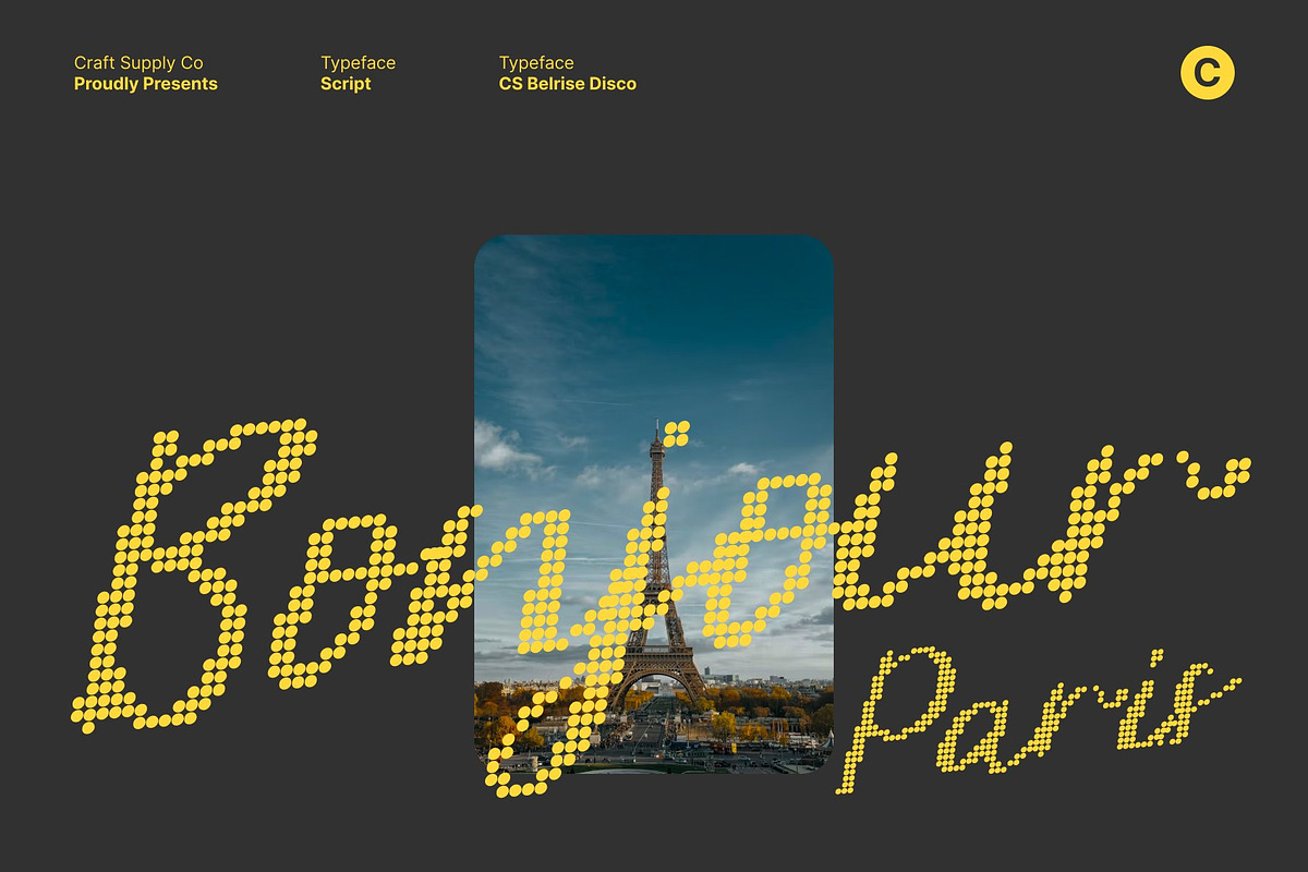 CS Belrise Disco, a Script Font by Craft Supply Co. (Photo 3 of 8)