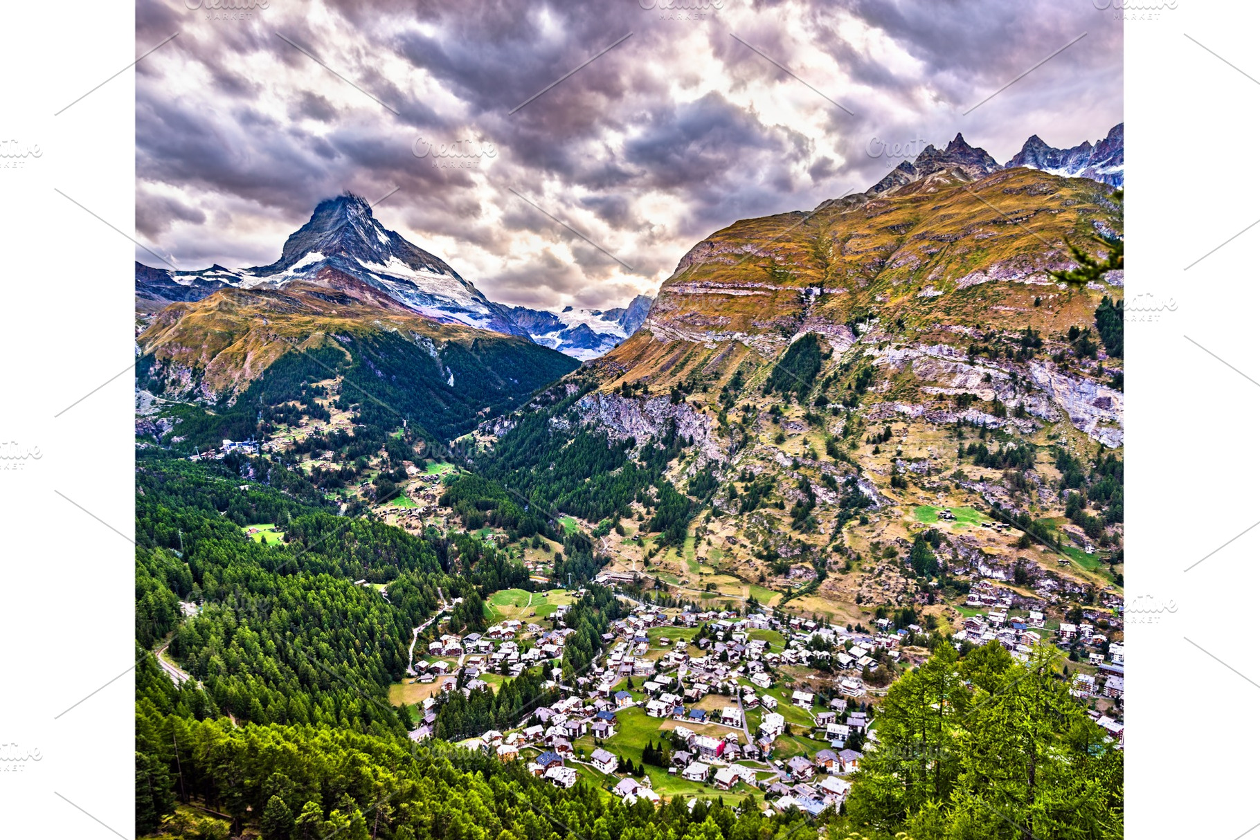 View of matterhorn mountain with containing switzerland, mountain, and alps, a Nature Photo by Leonid Andronov