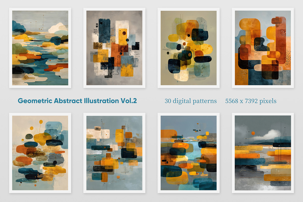 Geometric Abstract Illustration 1, a Decorative Illustration by Housui Patterns (Photo 2 of 10)
