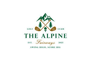 Mountain Golf Logo, a Branding & Logo Template by Buqancreative