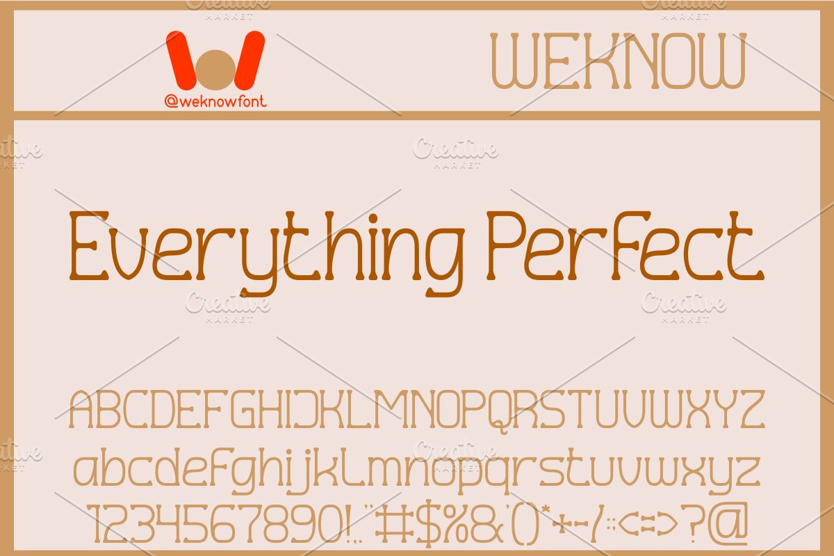 Everything Perfect font, a Serif Font by weknow (Photo 1 of 8)