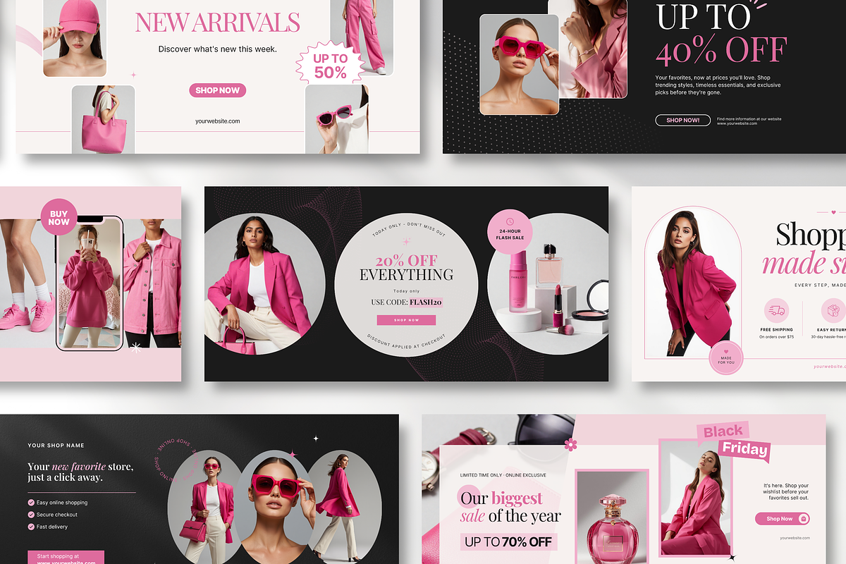 Ecommerce Canva Template Bundle, a Social Media Template by DigiPax (Photo 11 of 15)