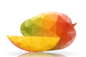 Mango in polygonal style