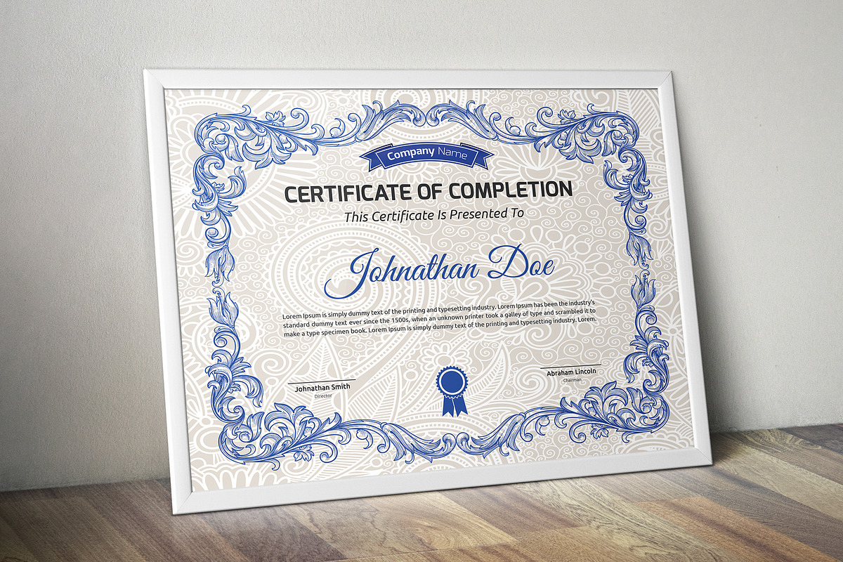 Certificate Word | PSD | AI, a Stationery Template by Curve Design (Photo 3 of 6)