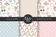 Baby Boy or Girl watercolor clipart, a Decorative Illustration by Estudio 812 (Thumbnail 2 of 7)