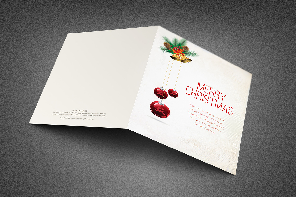 Merry Christmas Greeting Card, a Card Template by loswl (Photo 3 of 3)