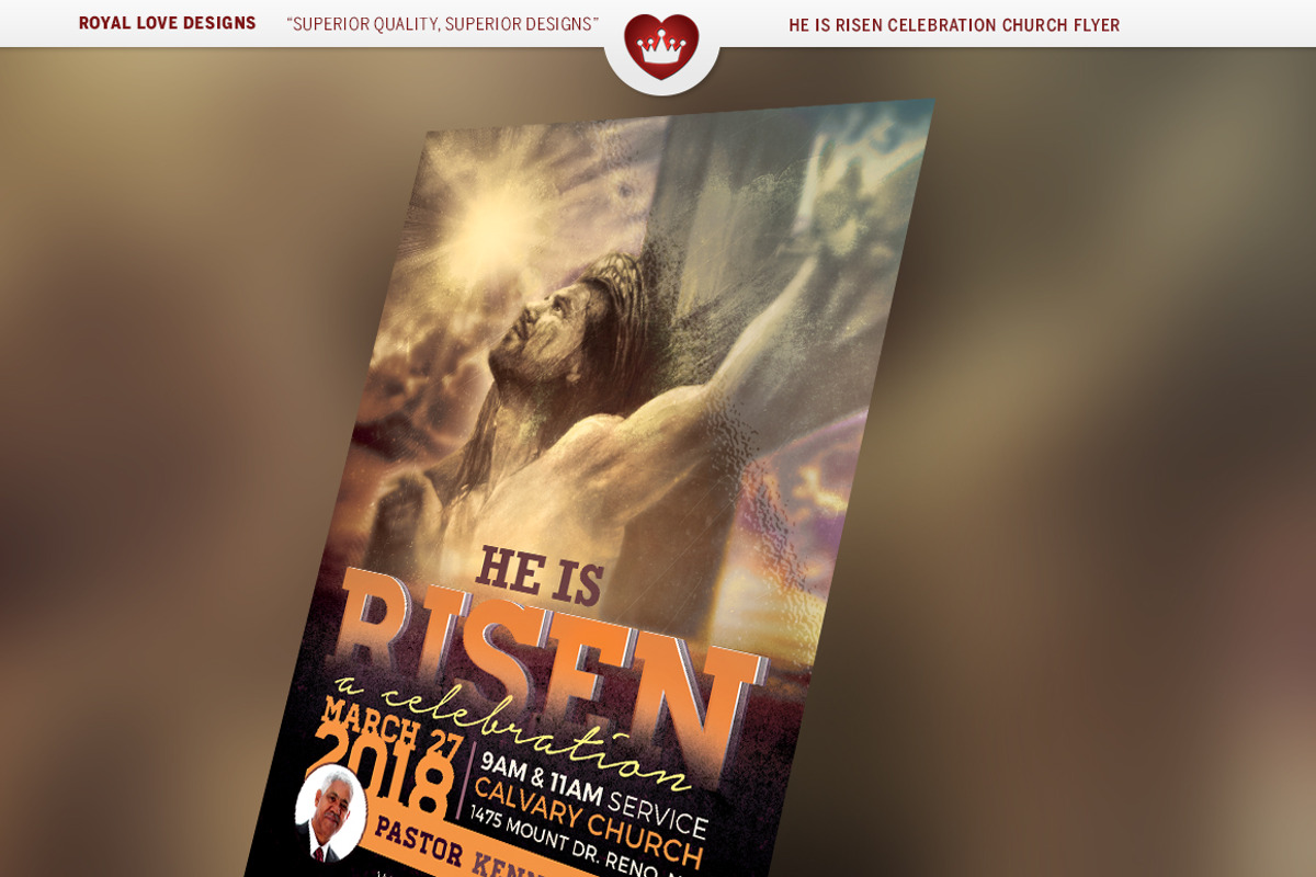 He is Risen Celebration Church Flyer, a Flyer Template by Royallove (Photo 1 of 3)