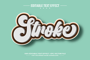 Stroke 3D editable text effect, a Layer Style Add-On by nicemorning