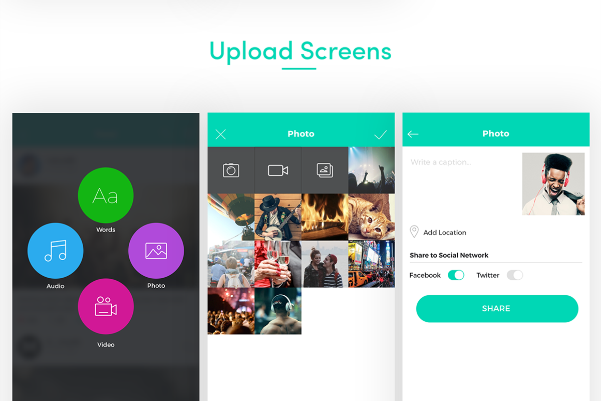 BUZZ Music App UI, an iPhone Mockup by Danfe Designs (Photo 7 of 9)