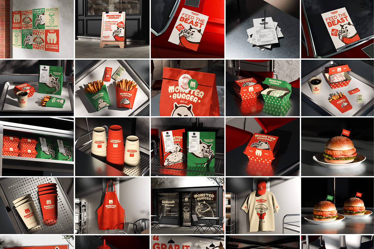Burger & Fast Food Packaging Mockups, a Packaging Mockup by Vitora Mockup (Photo 2 of 12)