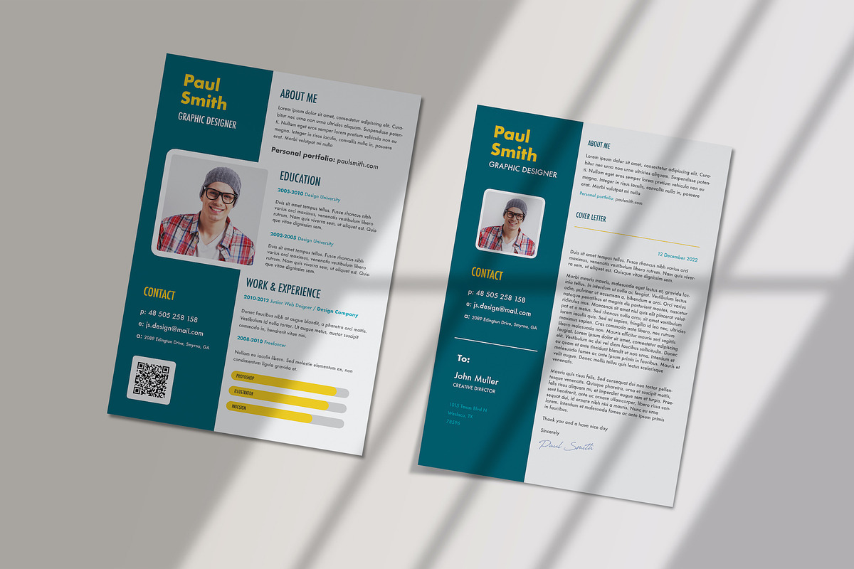 CV / Resume & Cover Letter Template, a Resume Template by Best Project