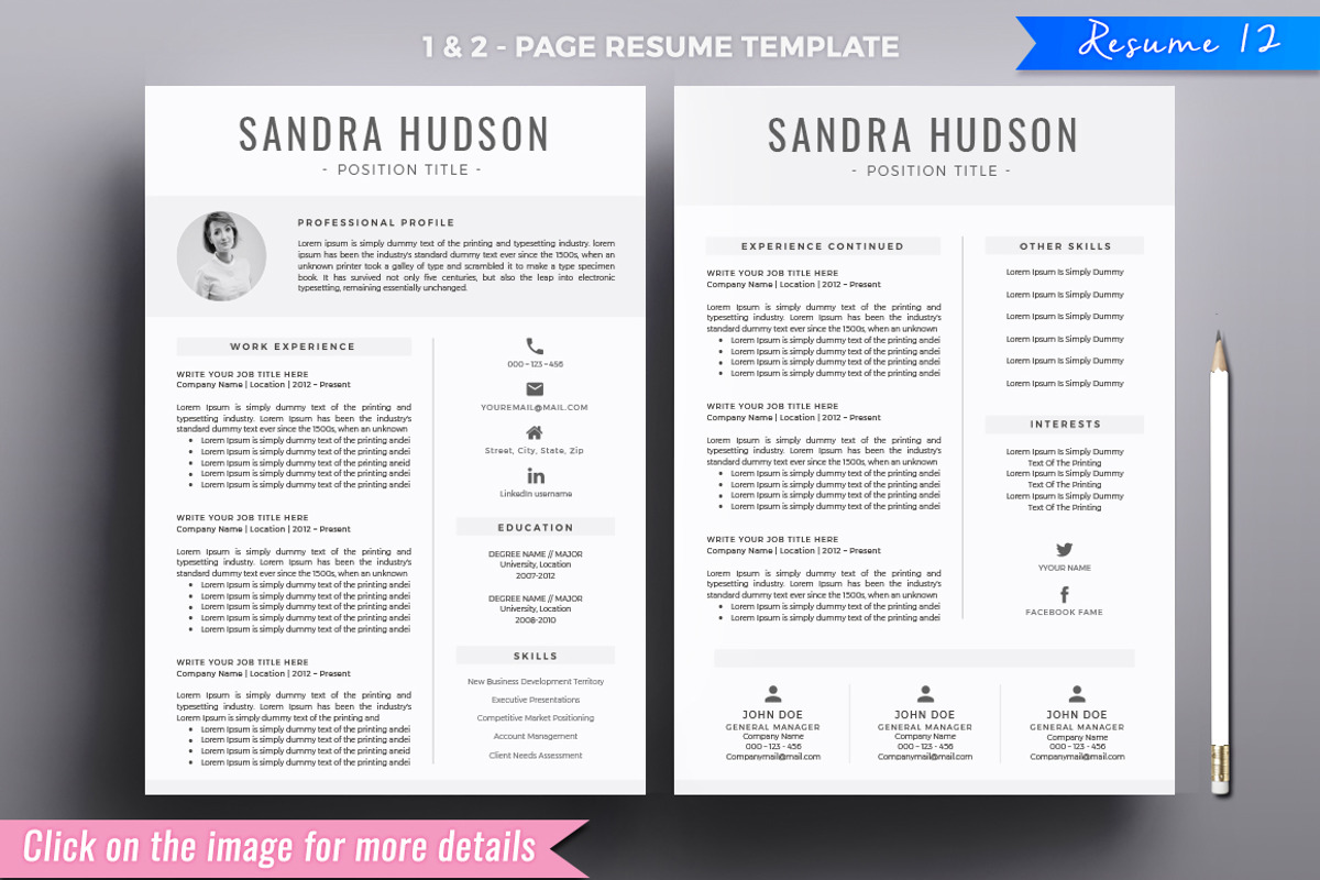 Resume/CV Mega Bundle, a Resume Template by A1RESUME (Photo 10 of 21)