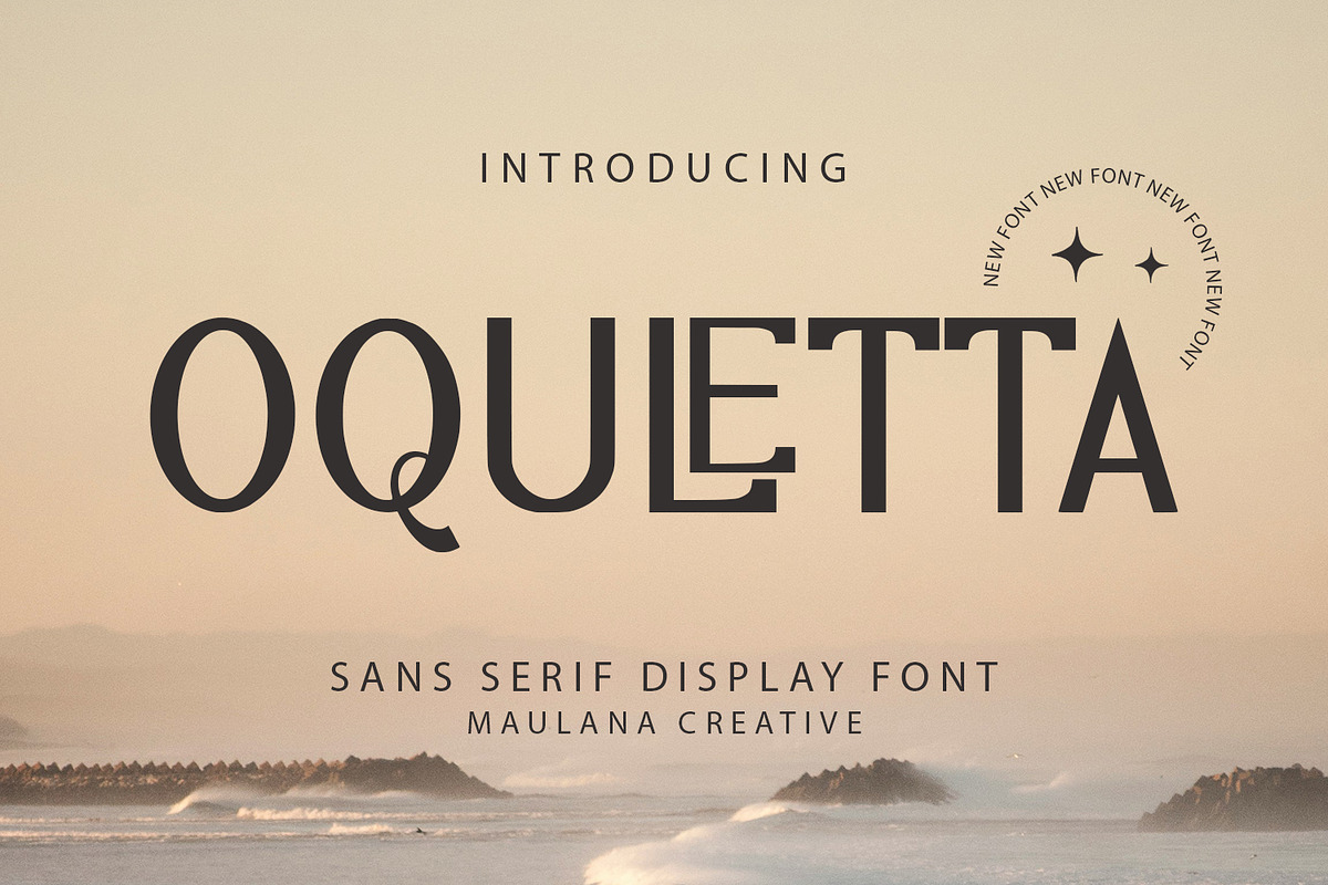 Oquletta Sans Display Font, a Serif Font by Maulana Creative (Photo 1 of 8)
