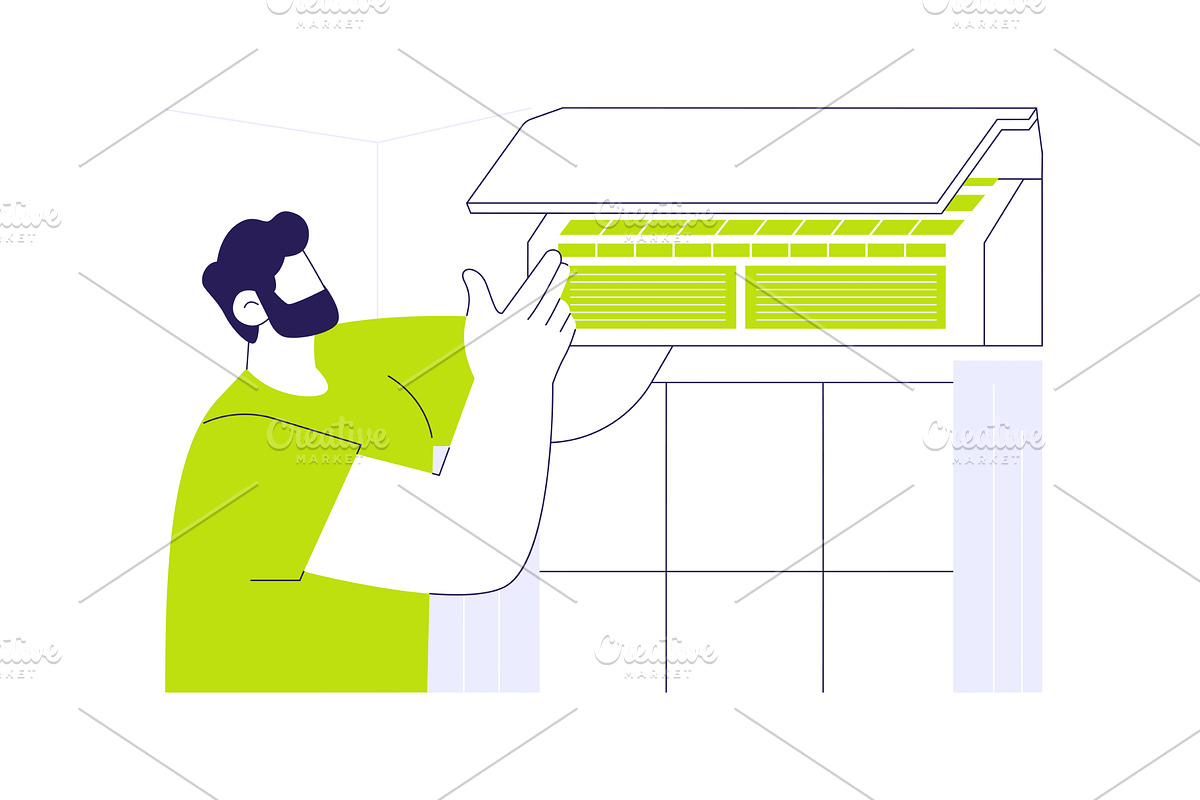Air conditioning installation, an Object Illustration by Visual Generation