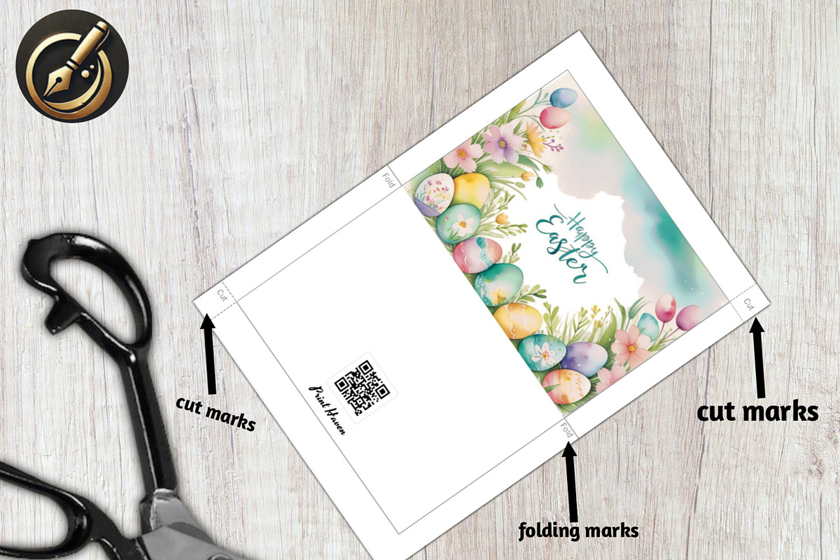 Easter Greeting Card | Printable 7x5, a Card Template by Print Haven (Photo 3 of 4)