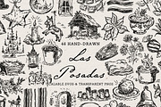 Las Posadas Clipart, Nativity Scene, a Seasonal Illustration by The October Creative (Thumbnail 1 of 13)