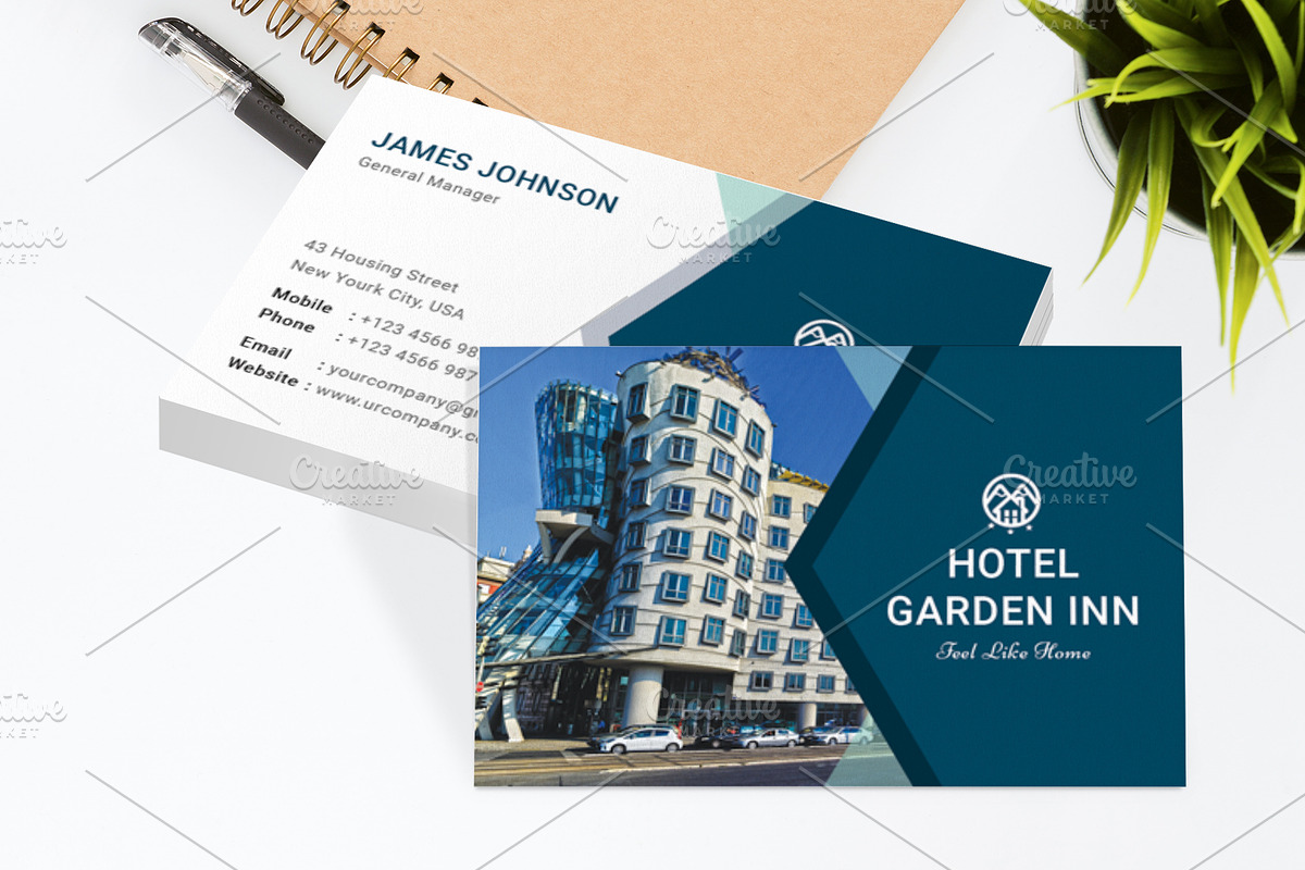 Hotel Business Card, a Business Card Template by graphicsunday (Photo 2 of 5)