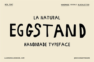 EGGSTAND Typeface, a Handwritten Font by @designartboard