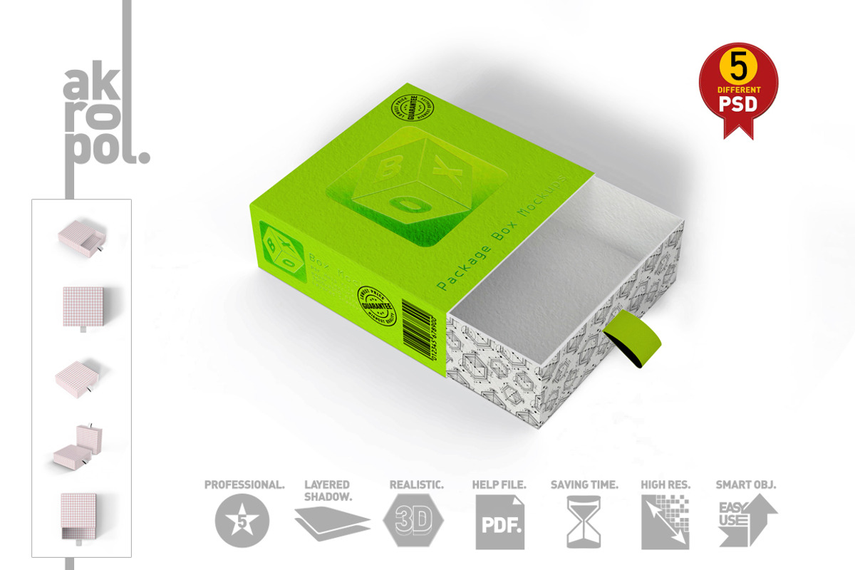 squarebox Mock Up, a Cups & Container Mockup by akropol (Photo 12 of 15)