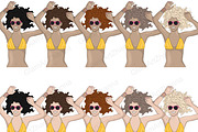 Summer Girl Clipart | Bikini Woman, a Person Illustration by GlamArtZhanna (Thumbnail 5 of 7)