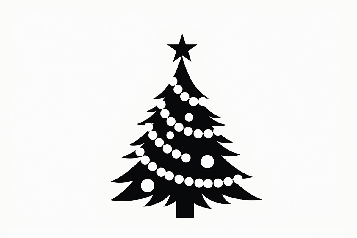 Cozy Holiday Tree Silhouette Designs, an Illustration by Gaye Art (Photo 8 of 21)