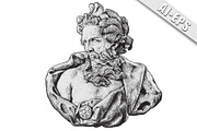Poseidon Sculpture - Hand Drawn, an Illustration by BusOne (Thumbnail 2 of 3)