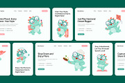 50 Dino Characters Illustration, an Animal Illustration by Brickclay (Thumbnail 5 of 11)