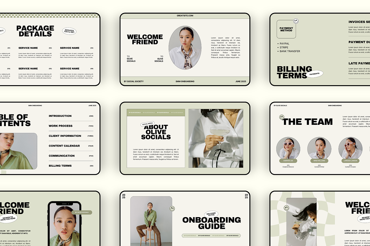 Social Media Manager Onboarding Kit, a Presentation Template by Branding Babe Co. (Photo 1 of 10)