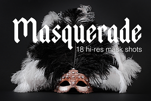 Mardi Gras Masks with Feather Plumes