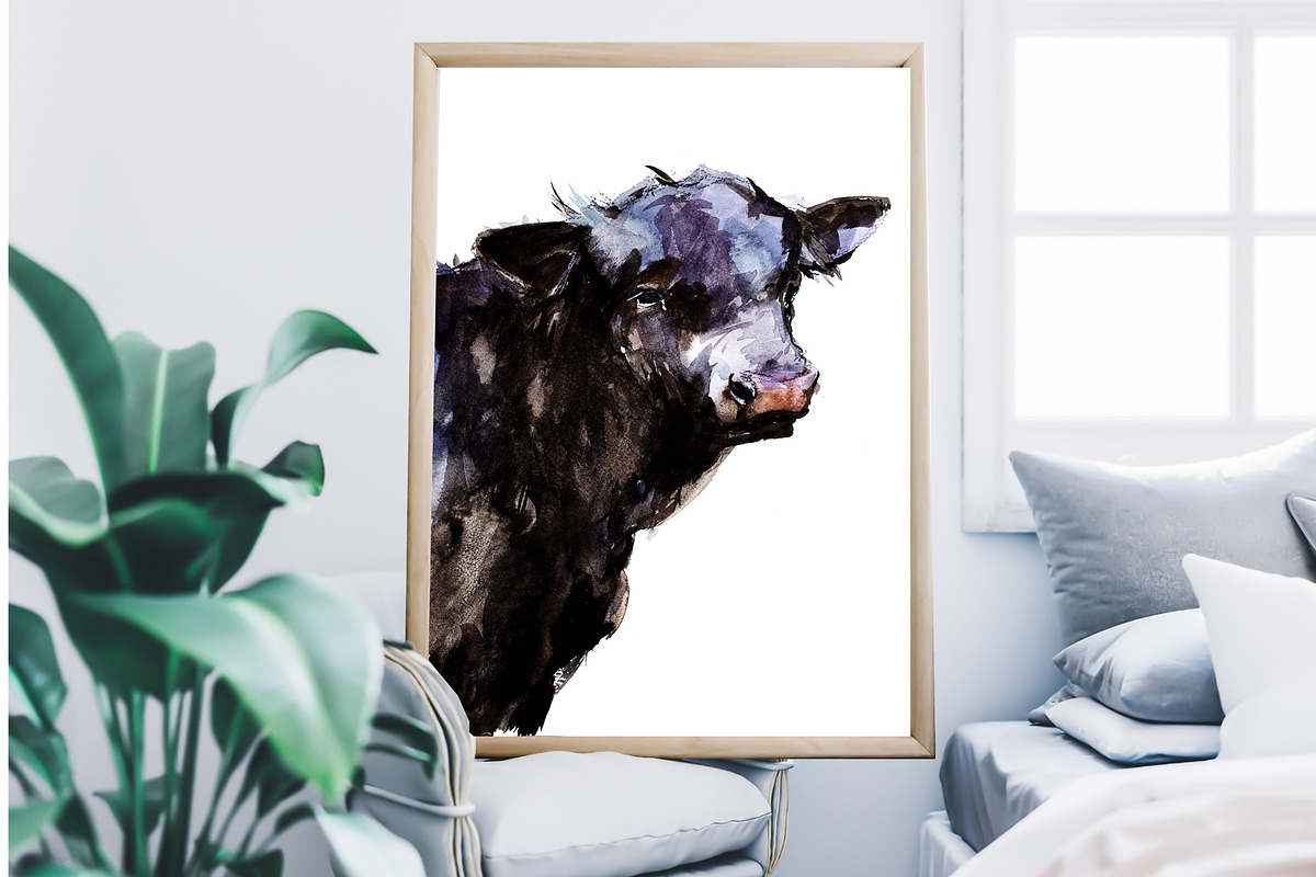 Powerful Bulls: Clipart Vol. 3, an Animal Illustration by FineArt (Photo 4 of 7)